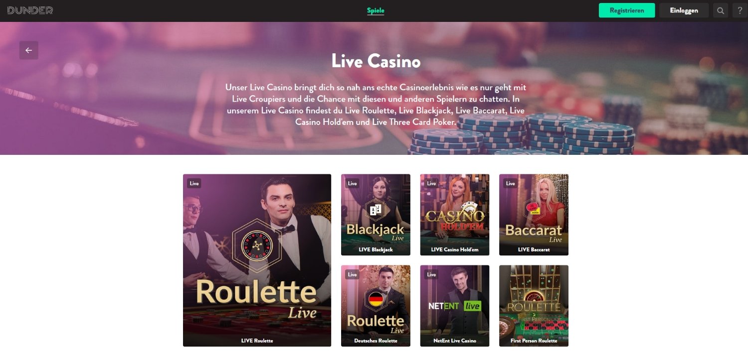 Donner Casino Tischspiele